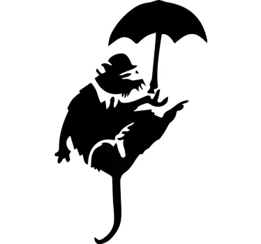 Stickers kunst Rat kunst banksy - TenStickers