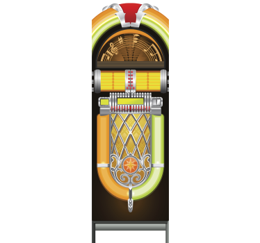 Koelkast sticker keuken jukebox - TenStickers