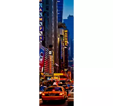 Koelkast sticker ijskast Times Square - TenStickers
