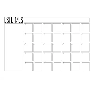 Maandelijks plannerbord whiteboard sticker - TenStickers