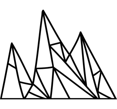 Sticker geometrische vormen abstracte bergtoppen - TenStickers
