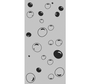 Douchewand stickers Bubbels - TenStickers