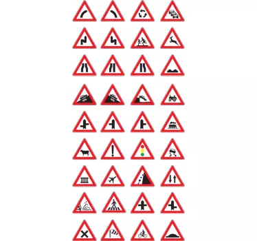 Waarschuwings borden sticker - TenStickers