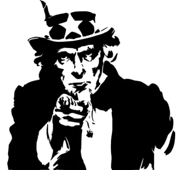 Sticker Amerika Uncle Sam - TenStickers