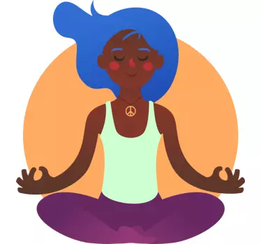 Fashion sticker meditatie vredessymbool - TenStickers