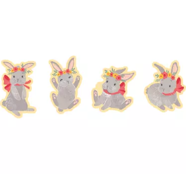 Stickers raam Bunny collectie - TenStickers