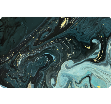 Laptop sticker donkergroen luxe marmer - TenStickers