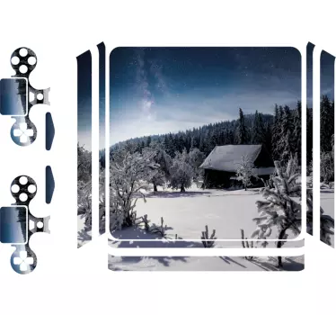 Bevroren landschapsscène ps4 sticker - TenStickers