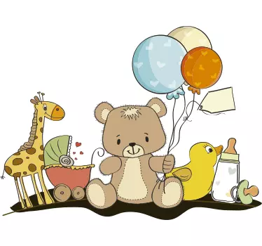 Sticker Kinderen Knuffels - TenStickers