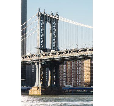 Uitzicht op de manhattanbrug koelkast sticker - TenStickers