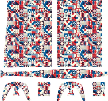 Ps5 sticker geometrische patroon folie - TenStickers