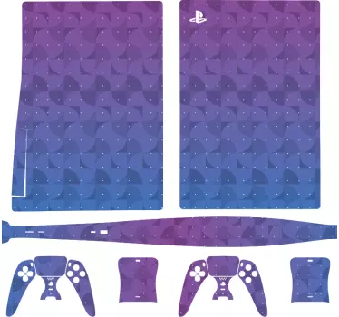Ps5 sticker geometrische print folie - TenStickers