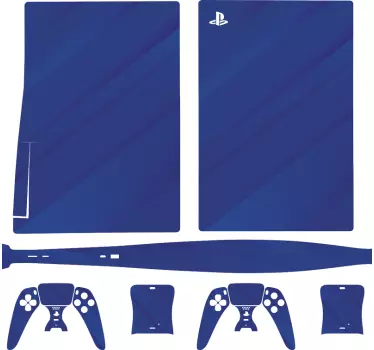 Ps5 sticker blauwe console cover - TenStickers