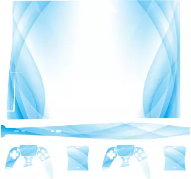 Ps5 sticker strakke blauwe bekleding - TenStickers