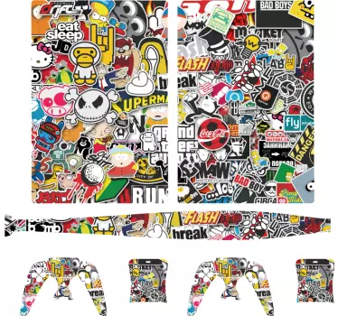 PS sticker Stedelijke collage - TenStickers