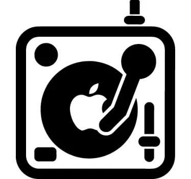 Sticker Apple Mac Draaitafel - TenStickers