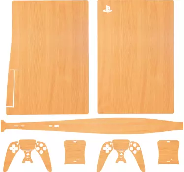 Ps5 sticker houtnerf bescherming - TenStickers
