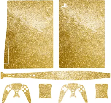 Ps5 sticker gouden sprankel huid - TenStickers