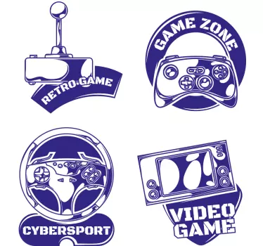 Gaming controller-iconen Decoratie sticker games - TenStickers
