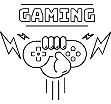 Decoratie sticker games dynamisch gaming concept - TenStickers