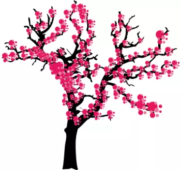 Sticker boom bloeit bloesems - TenStickers