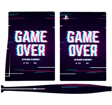 PS5 sticker Glitch effect achtergrond - TenStickers