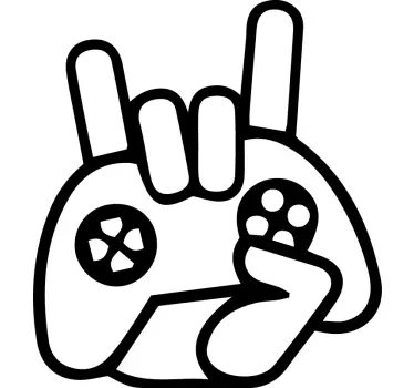 Decoratie sticker games gaming controller gebaar - TenStickers