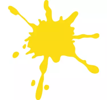 Stickers kunst Splash kleur geel - TenStickers