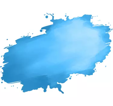 Muursticker patroon soepele blauwe spetter - TenStickers