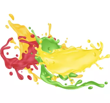 Sticker geometrische vormen spetterende kleuren vormen - TenStickers