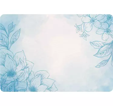 Stickers voor laptop Blauw poeder pastel bloem - TenStickers