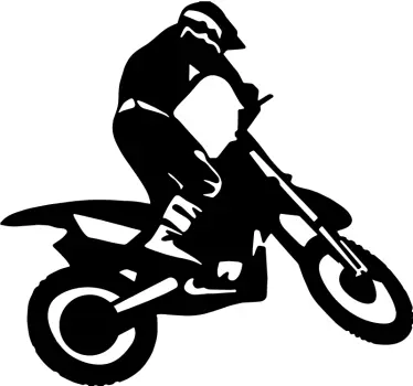 Sticker silhouette crossmotor - TenStickers