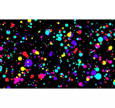 Sticker geometrische vormen kleurrijk bubbels patroon - TenStickers
