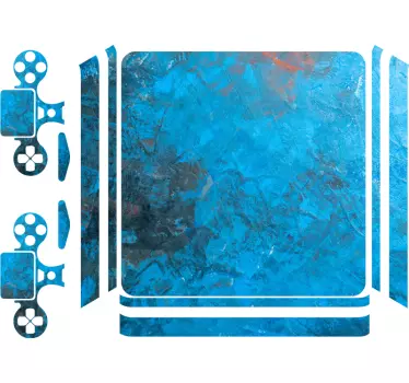 Ps4 sticker levendige blauwe cover - TenStickers