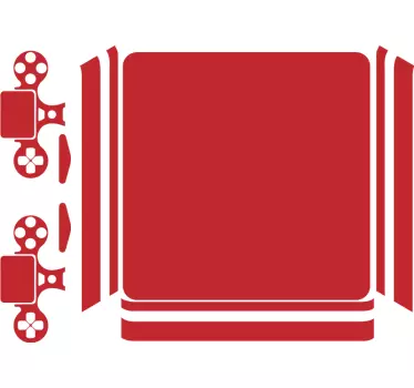 Ps4 sticker felrode console - TenStickers