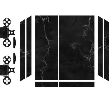 PS4 sticker Ps4 marmer zwart - TenStickers