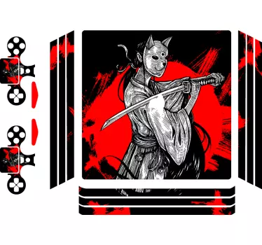 Ps4 sticker samurai kat karakter - TenStickers