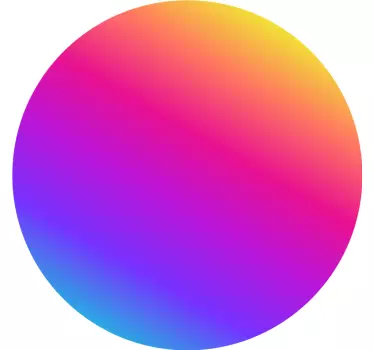 Sticker geometrische vormen kleurrijke verloopcirkel - TenStickers