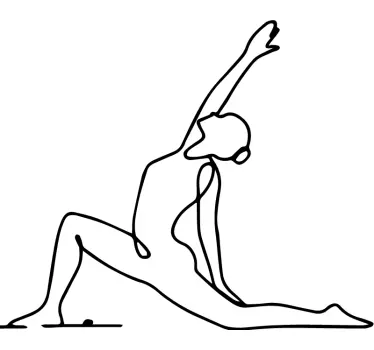 Fashion sticker elegante yoga houding - TenStickers