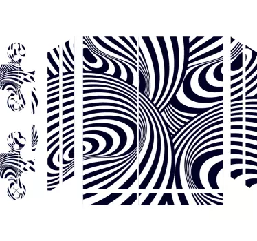 Ps4 sticker spiralen motief arrangement - TenStickers