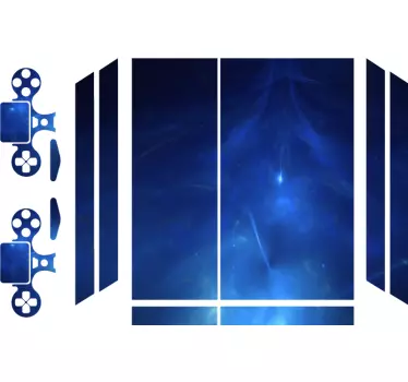 Ps4 sticker galactisch blauw thema - TenStickers