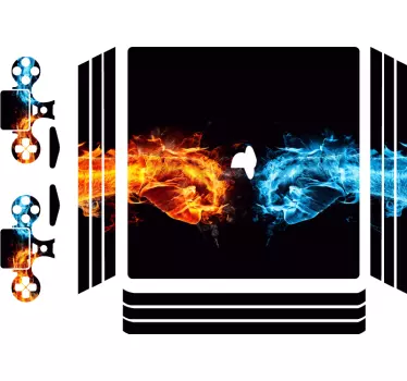 Ps4 sticker vlam botsingseffect - TenStickers