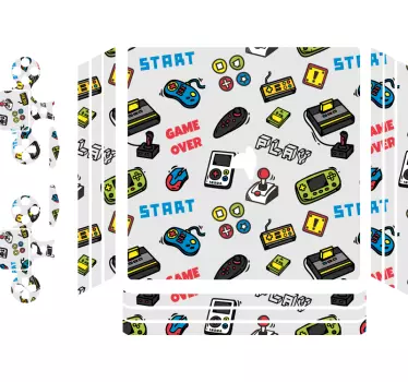 Ps4 sticker arcade controller set - TenStickers