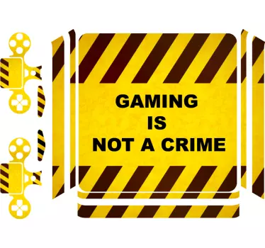 Ps4 sticker gaming waarschuwingsbord - TenStickers