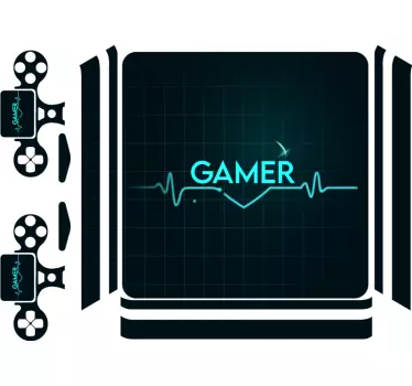 Ps4 sticker gamer hartslag - TenStickers