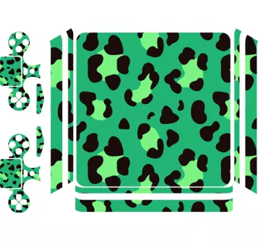 Ps4 sticker groene dierenprint - TenStickers