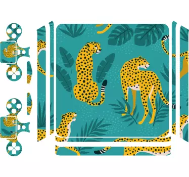 Ps4 sticker leopard patroon spel - TenStickers