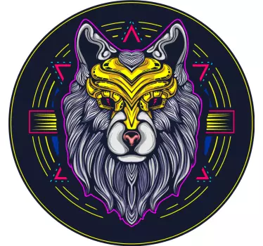 Game stickers Gaming neon wolf - TenStickers