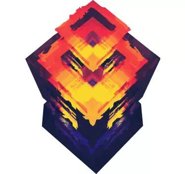 Sticker geometrische vormen dynamische abstracte vorm - TenStickers