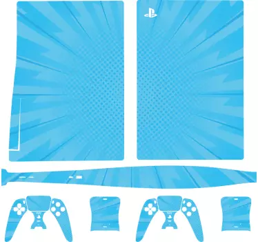 Ps5 sticker blauwe energie explosie - TenStickers